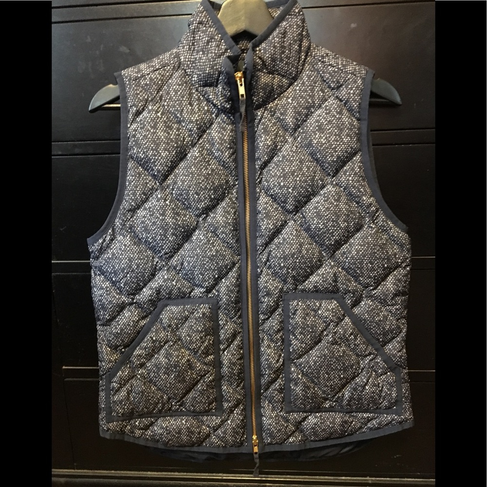 J. Crew Speckled Navy Vest